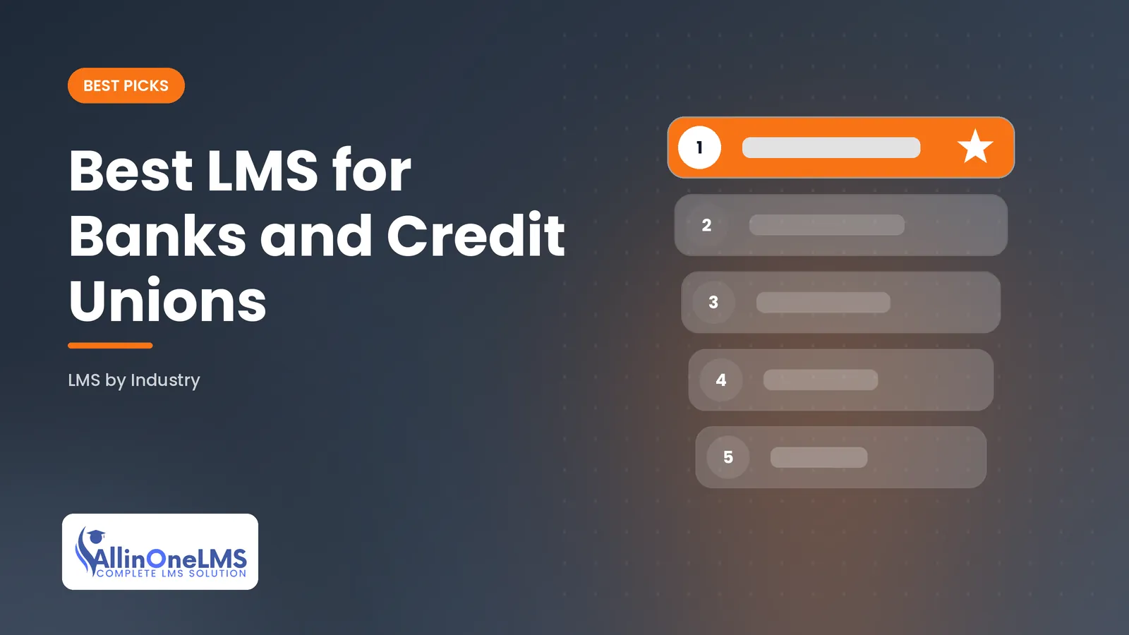 Illustration of bank columns with a compliance badge, representing best lms for credit unions