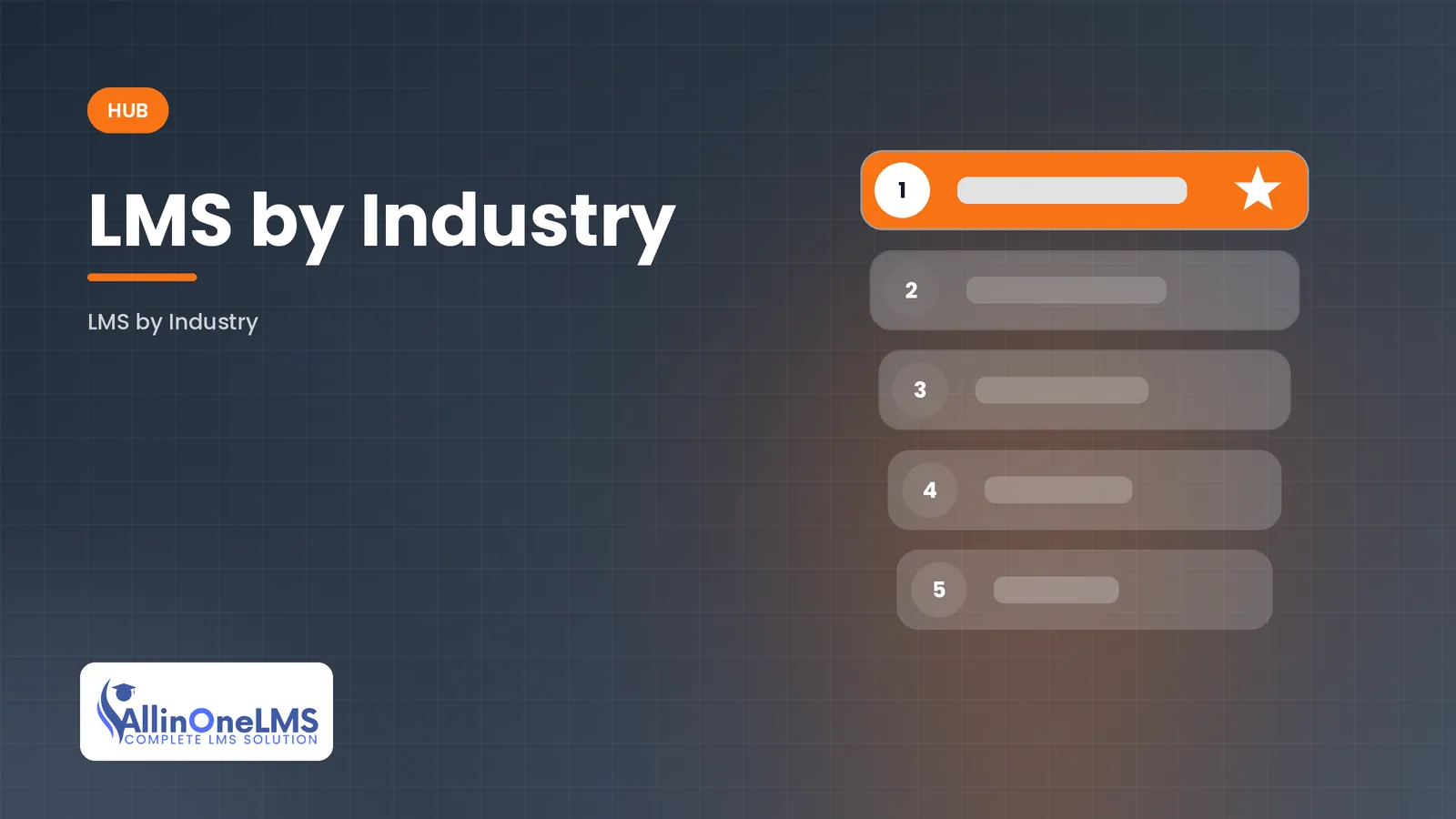 Illustration of mosaic of industry icons, representing lms by industry